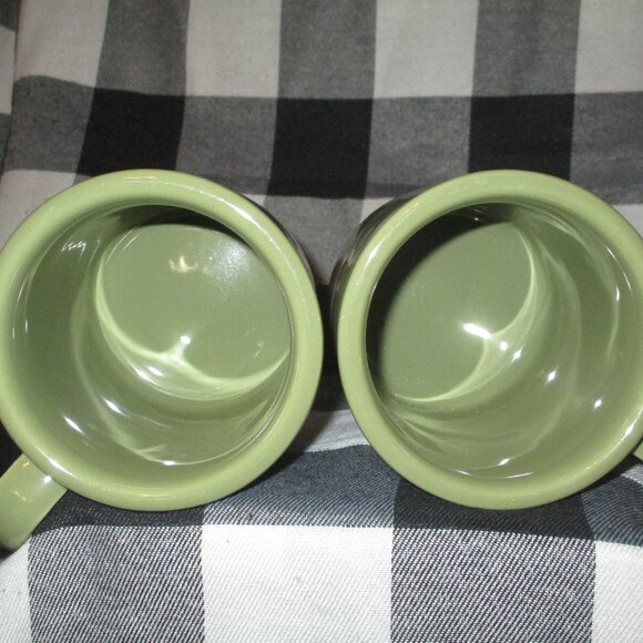 COPY - 2 Longaberger Pottery Woven Traditions Sage Green Coffee 12oz… - Picture 4 of 4